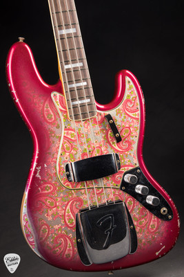 Fender Custom Shop LTD Jazz Bass Heavy Relic Bass Guitar in Aged Pink Paisley