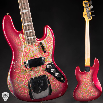 Fender Custom Shop LTD Jazz Bass Heavy Relic Bass Guitar in Aged Pink Paisley
