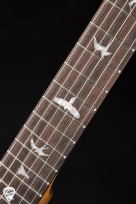 2024 – Paul Reed Smith Eddie’s Guitars Wood Library Hollowbody II Piezo Brazilian/Head Stock Repair Electric Guitar in Aquableux with Purple Burst