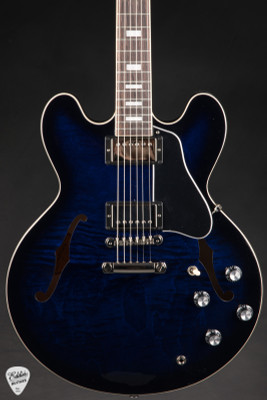 Gibson ES-335 Figured Custom Color Electric Guitar in Deep Ocean Burst 8.1 #233240186
