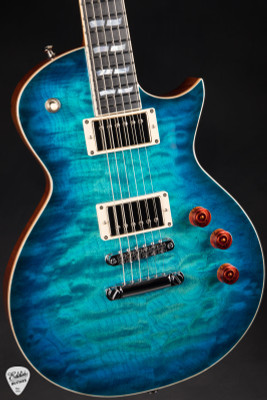 ESP USA Eclipse QM Electric Guitar in Aqua Marine Sunburst