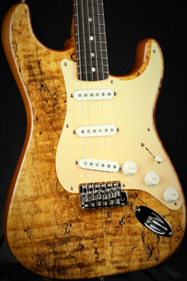 Fender Custom Shop Artisan Spalted Maple Stratocaster, Macassar Ebony Fingerboard - Aged Natural