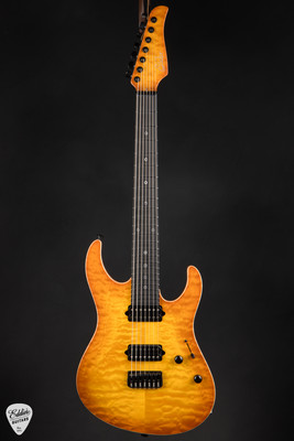 ギター Suhr modern Suhr Modern 7 Quilt Roasted - Honey Amber Burst - Eddie's Guitars