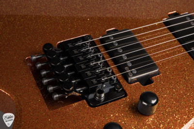 ESP V-II FR BH Electric Guitar in Rustic Copper Sparkle