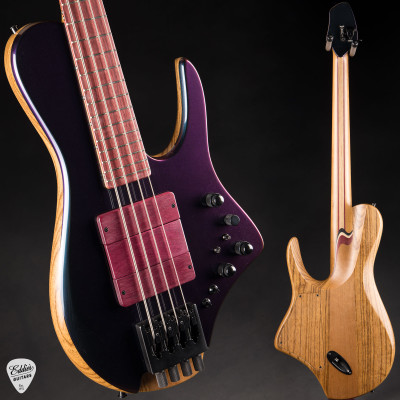 Fodera Mini MG/Crescent 4 Elite One Off Build Bass Guitar in Mystic Dream