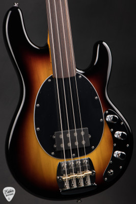 Ernie Ball Music Man Pino Palladino Fretless Electric Bass Guitar in 79 Burst