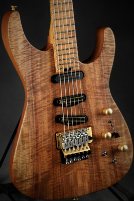 Jackson USA Signature Limited Edition Phil Collen PC1 Claro Walnut, Caramelized Flame Maple Fingerboard - Natural