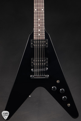 2024 - Gibson 80s Flying V Ebony 7.5 #222240216 - Eddie's Guitars