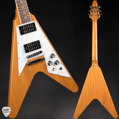 Gibson 70s Flying V Classic Antique Natural Electric Guitar