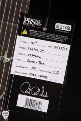 Paul Reed Smith Eddie’s Guitars Wood Library Custom 24 Brazilian FB/Rosewood Neck – Purple Mist Electric Guitar