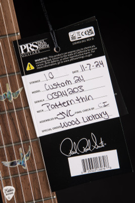 Paul Reed Smith Eddie’s Guitars Wood Library Custom 24 Brazilian FB/Rosewood Neck – Carroll Blue Electric Guitar