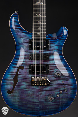 Paul Reed Smith Eddie’s Guitars Wood Library Special Semi Hollow – Dark Cherry Sunburst/Ebony Fretboard/Figured Maple Neck Electric Guitar