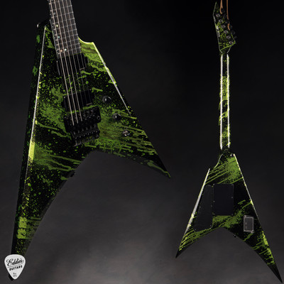 ESP V-II FR BH - Alien Blood Spatter - Eddie's Guitars