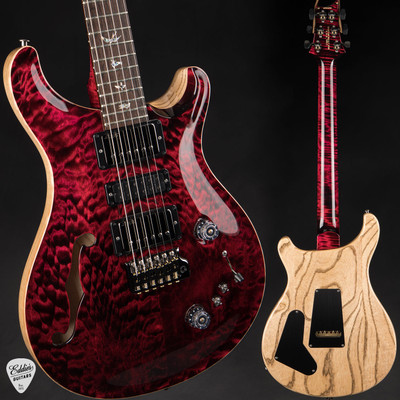 Paul Reed Smith Eddie’s Guitars Wood Library Special Semi Hollow – Red Tiger/Brazilian Fretboard/Stained Maple Neck Electric Guitar