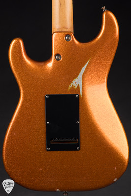 Tom Anderson Icon Classic Distress 40th Anniversary – Big Sparkle Orange Electric Guitar