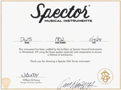 Spector Doug Wimbish USA Signature Series 5-String – DW Blue Bass Guitar