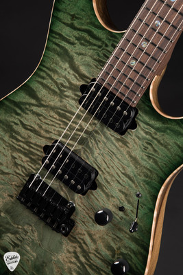 Suhr Modern Burl Maple – Faded Trans Green Burst Electric Guitar