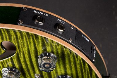 Paul Reed Smith Eddie’s Guitars Wood Library Hollowbody II Piezo Ziricote FB/Stained Neck – Jade Electric Guitar