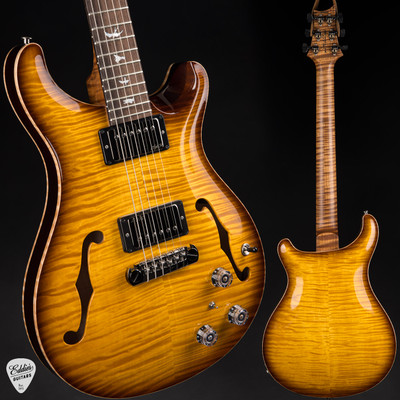 Paul Reed Smith Eddie’s Guitars Wood Library Hollowbody II Piezo Brazilian – McCarty Tobacco Sunburst Electric Guitar