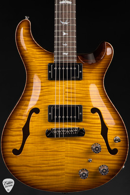 Paul Reed Smith Eddie’s Guitars Wood Library Hollowbody II Piezo Brazilian – McCarty Tobacco Sunburst Electric Guitar