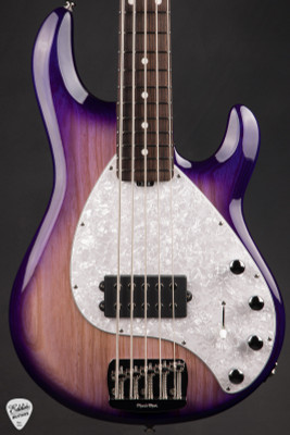 Ernie Ball Music Man StingRay 5 Special H Bass Guitar in Purple Sunset