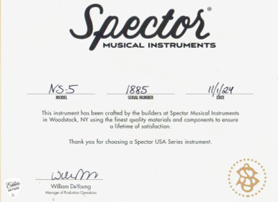 Spector NS-5 Neck Thru – Bleach Bass Guitar