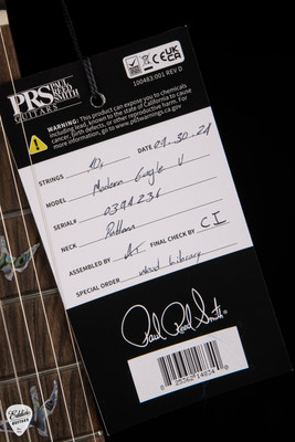 Paul Reed Smith Eddie’s Guitars Wood Library Modern Eagle V Ziricote FB/Rosewood Neck – Copperhead Electric Guitar
