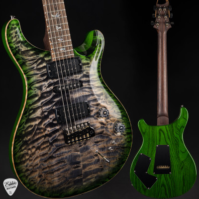 Paul Reed Smith Eddie’s Guitars Wood Library Modern Eagle V Ziricote FB/Rosewood Neck – Charcoal Jade Burst Electric Guitar