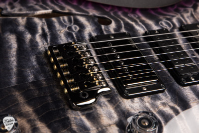 Paul Reed Smith Eddie’s Guitars Wood Library Special Semi Hollow – Charcoal Purple Burst/Ziricote Fretboard/Figured Maple Neck Electric Guitar