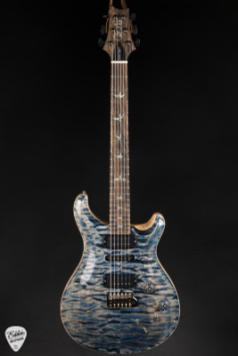 Paul Reed Smith Eddie’s Guitars Wood Library Modern Eagle V Ziricote FB/Rosewood Neck – Faded Whale Blue Electric Guitar