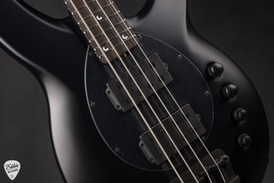 Ernie Ball Music Man Bongo 4 HH Bass Guitar in Stealth Black