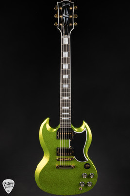 Gibson Custom Shop Made 2 Measure SG Custom Gloss Gecko Green Sparkle Electric Guitar