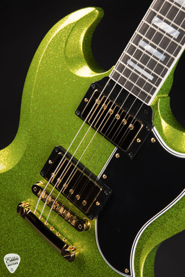 Gibson Custom Shop Made 2 Measure SG Custom Gloss Gecko Green Sparkle Electric Guitar