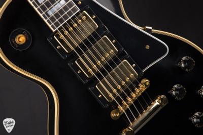 Gibson Custom Shop 1957 Les Paul Custom Reissue VOS 3 Pickup Electric Guitar in Ebony 9.8 #75840