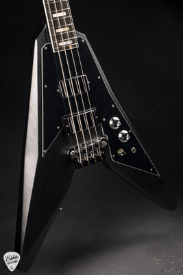 Dunable Asteroid Bass Guitar in Silver Flake over Black