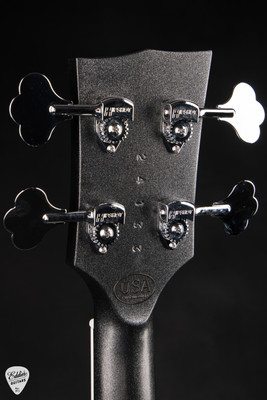 Dunable Asteroid Bass Guitar in Silver Flake over Black