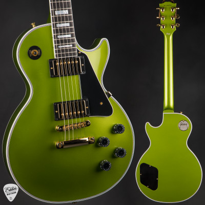 Gibson Custom Shop PSL Les Paul Custom w/ Ebony Fingerboard Gloss Electric Guitar in Gecko Green Metallic