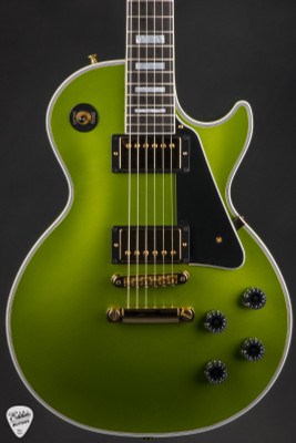 Gibson Custom Shop PSL Les Paul Custom w/ Ebony Fingerboard Gloss Electric Guitar in Gecko Green Metallic