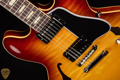 Gibson Custom Shop PSL ’64 ES-335 Figured Reissue Gloss Electric Guitar in Abilene Sunset Burst 7.10 #140743
