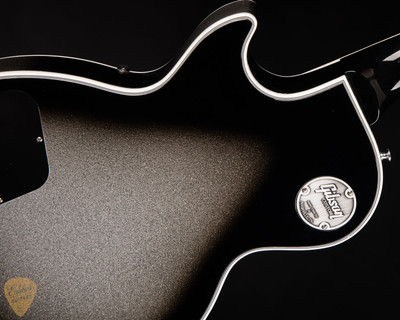 Gibson Custom Shop PSL Les Paul Custom Gloss Electric Guitar in Silverburst Sparkle 10.7 #CS402141