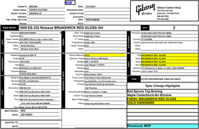 Gibson Custom Shop Made 2 Measure 1959 ES-335 Reissue Gloss Brunswick Red electric guitars