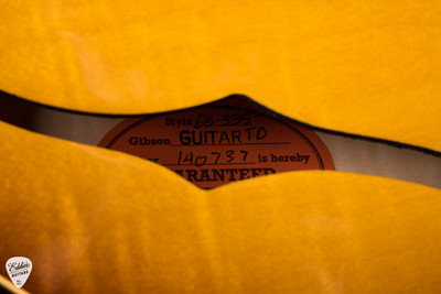 Gibson Custom Shop PSL ’64 ES-335 Figured Reissue Gloss Golden Poppy Burst Electric Guitar