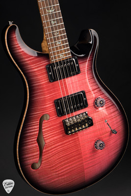 Paul Reed Smith Eddie’s Guitars Wood Library Special Semi Hollow Bonni Pink Smokeburst/Cocobolo Fingerboard/Figured Maple Neck Electric Guitar