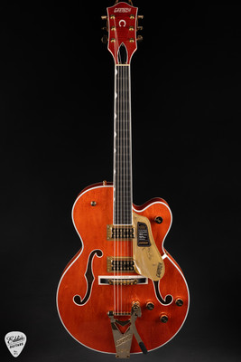Gretsch Pro Nashville Hollow Body with String-Thru Bigsby, Gold Hardware Orange Stain electric guitar