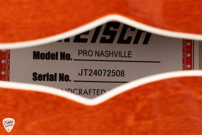 Gretsch Pro Nashville Hollow Body with String-Thru Bigsby, Gold Hardware Orange Stain electric guitar