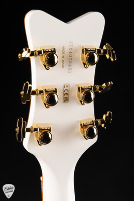 Gretsch Pro Falcon Hollow Body with String-Thru Bigsby, Gold Hardware, Ebony Fingerboard White electric guitar