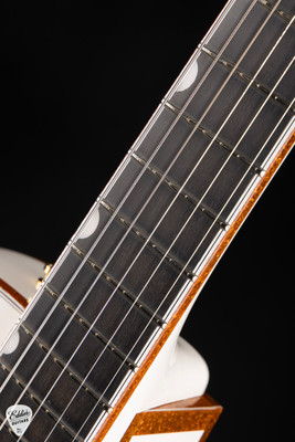 Gretsch Pro Falcon Hollow Body with String-Thru Bigsby, Gold Hardware, Ebony Fingerboard White electric guitar
