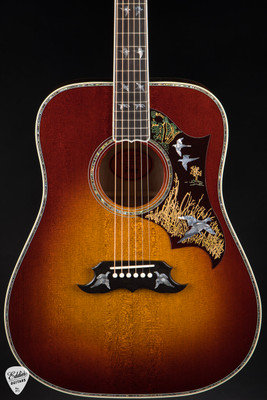 Gibson Custom Shop PSL Doves in Flight Quilt Wildfire Burst Acoustic Guitar
