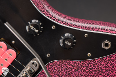 Nash JM63 Electric Guitar in Crackle Pink/Black
