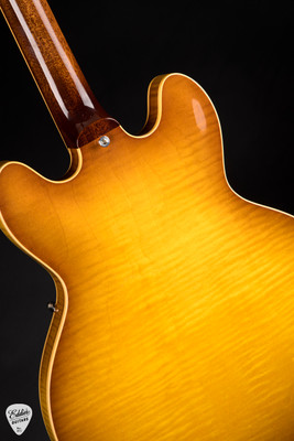 Gibson Custom Shop PSL ’64 ES-335 Figured Reissue Gloss Golden Poppy Burst electric guitar